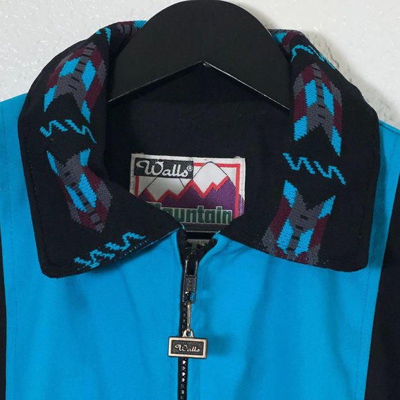 Walls Mountain Vintage Navajo Aztec Print Made in USA Bomber Jacket Men's Size M - Picture 5 of 12